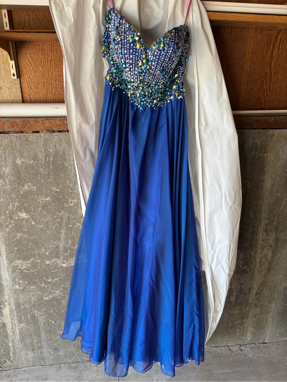 Royal Blue Beaded Prom Dress - Elegant A-Line Gown
